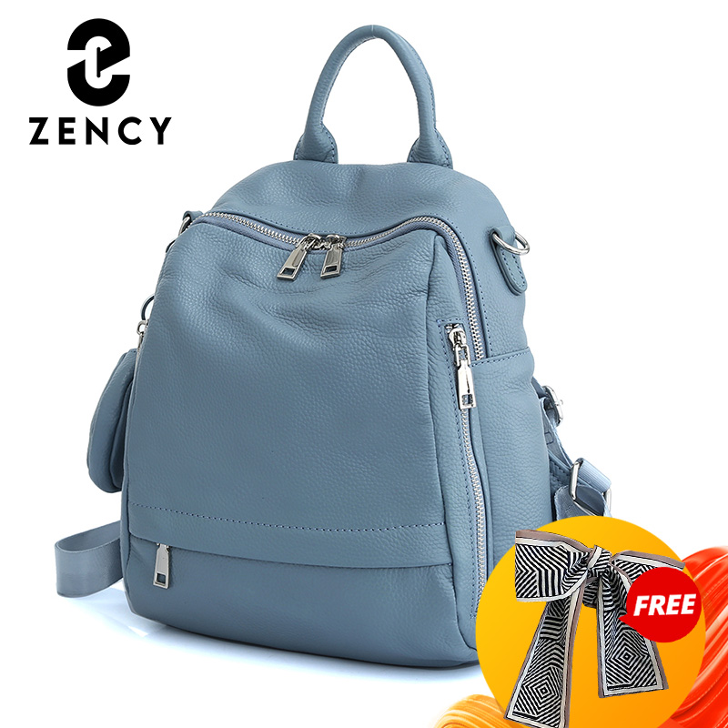 Fashion Backpack Women - Zency 여성용 정품 가죽 백팩 고품질