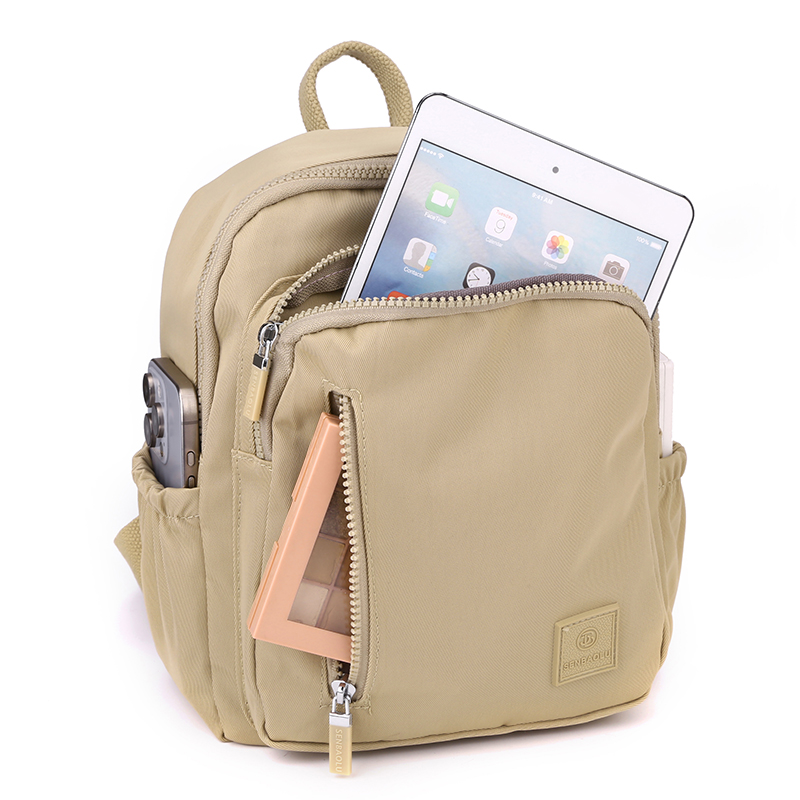 Canvas Backpack Casual - 여성용 방수 배낭 여행용 원 숄더백,