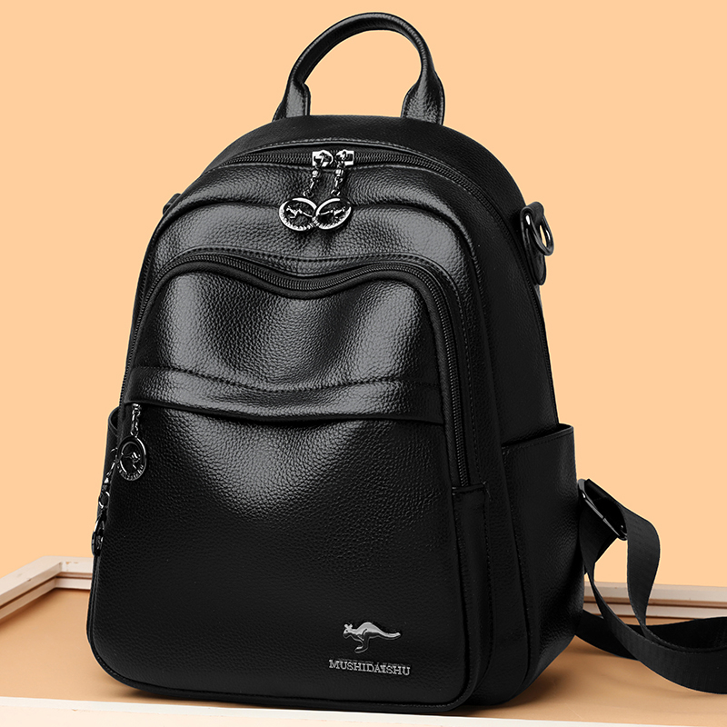 Travel Backpack Anti Theft - 2026 방수 PU 가죽 여성 배낭