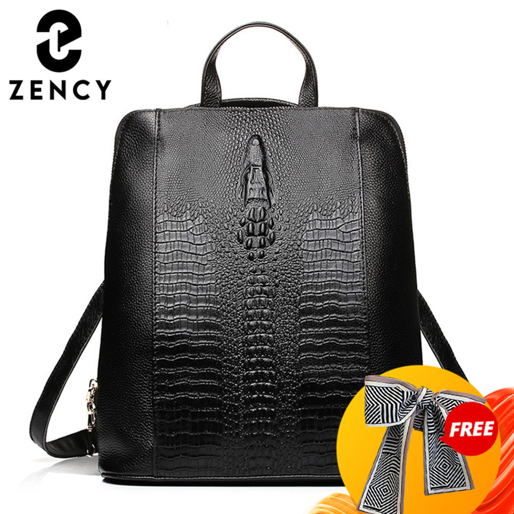 Fashion Backpack Women - Zency 100% 정품 가죽 배낭 숙녀