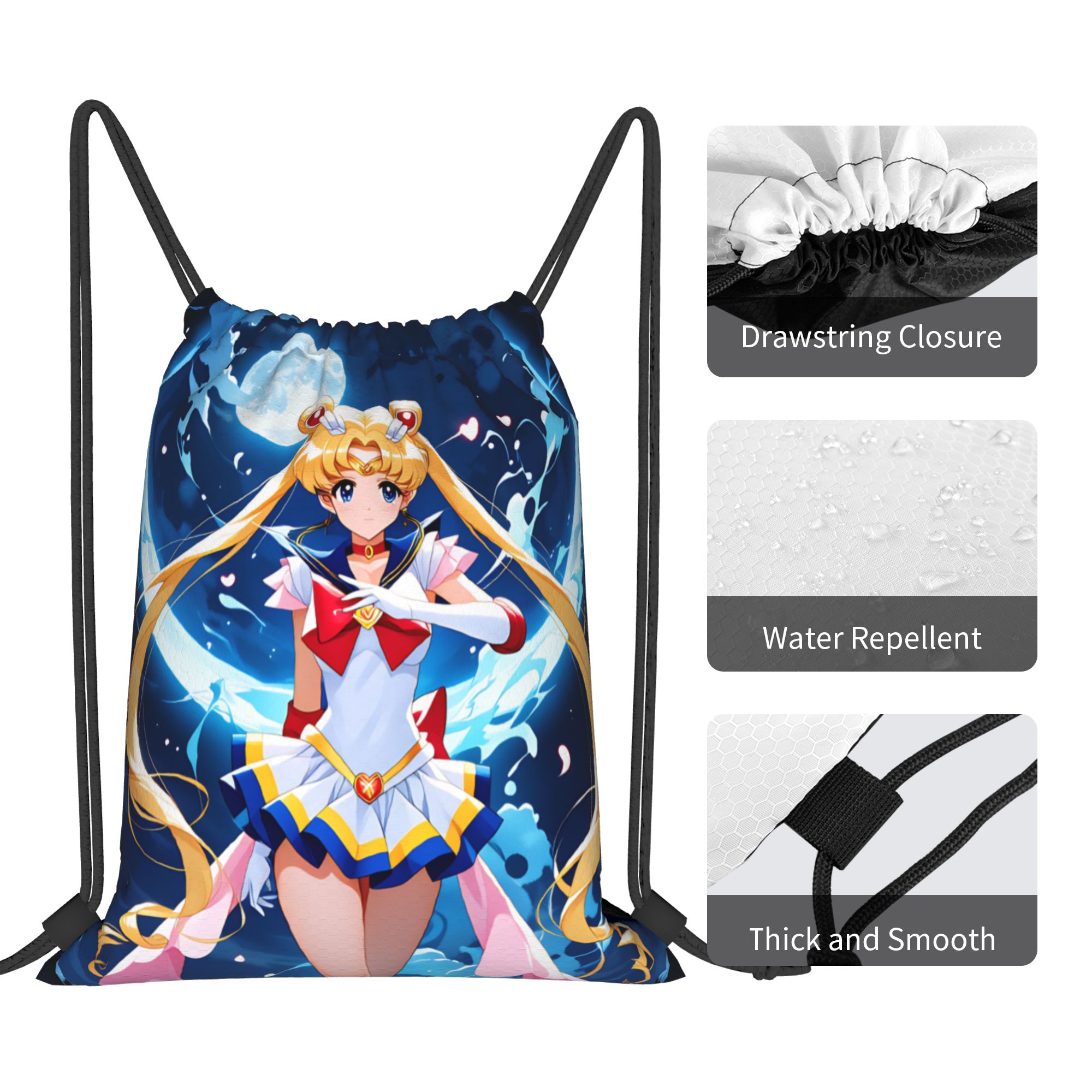 맞춤형 S-세일러문 드로스트링 가방 여성 남성용 경량  - Drawstring Gym Bag 리뷰 및 가격