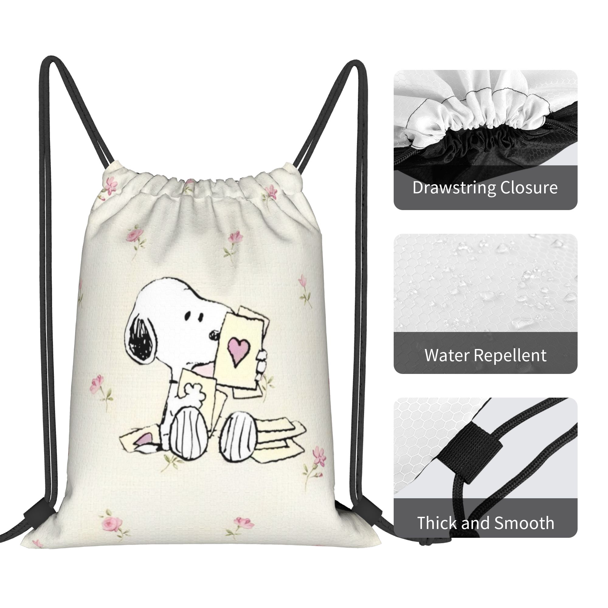 S-Snoopys Loving Gesture 백팩 드로 - Drawstring Gym Bag 리뷰 및 가격
