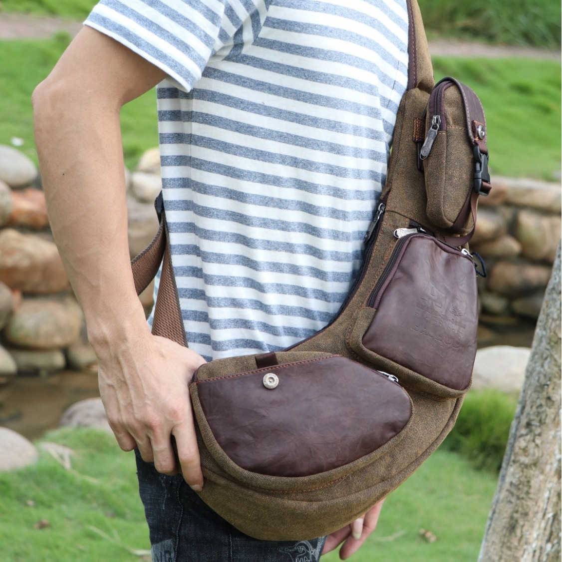 남성용 크로스 바디 백팩 슬링 체스트 백 스포츠 밀리터 - Sling Backpack Shoulder 리뷰 및 가격