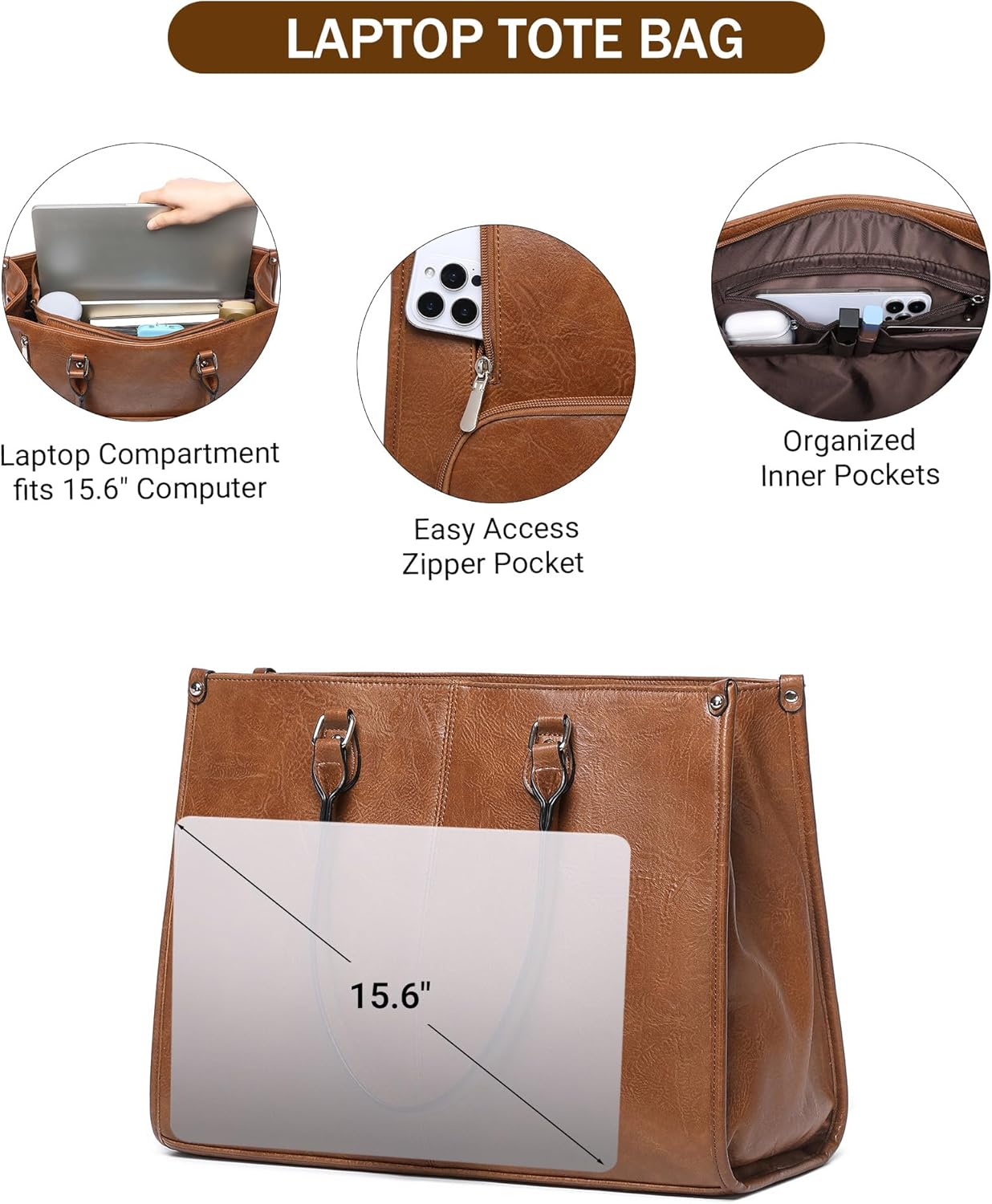 여성 직장인을 위한 2 in 1 노트북 토트백, 보온  - Laptop Backpack 15.6 리뷰 및 가격
