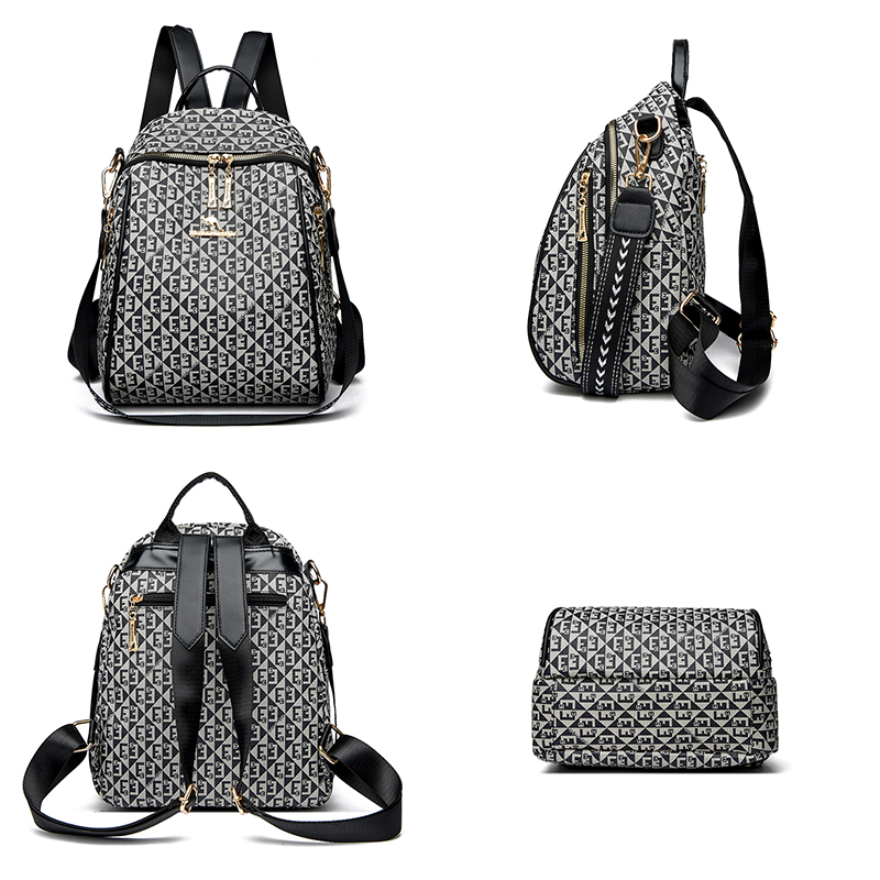 레터 프린트 여성 숄더백, 대용량 학생 가방, 레트로  - Fashion Backpack Women 리뷰 및 가격