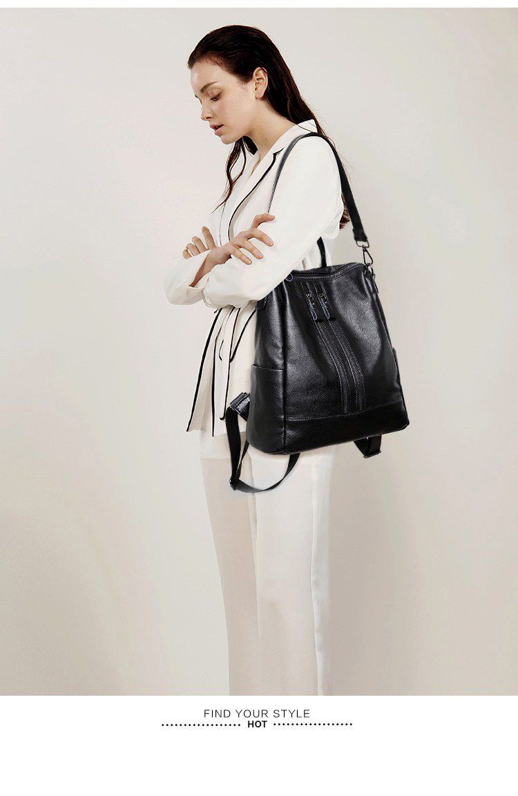 여성 부드러운 가죽 배낭 학교 블랙 캐주얼 다기능 대학 - Canvas Backpack Casual 리뷰 및 가격