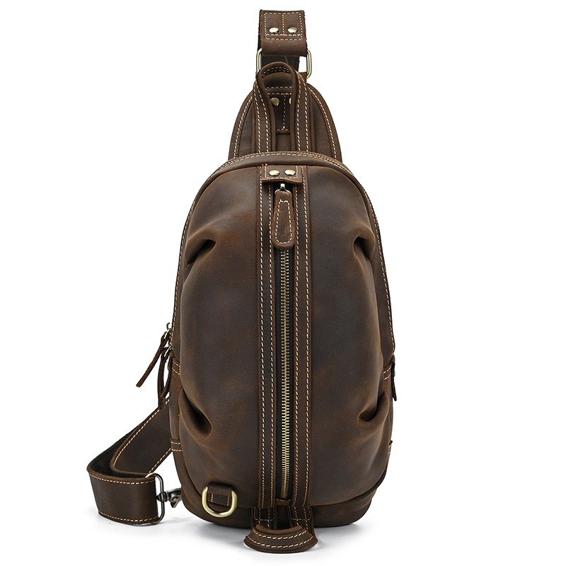남성용 럭셔리 슬링 체스트 백, 진짜 가죽 다기능 숄더 - Sling Backpack Shoulder 리뷰 및 가격