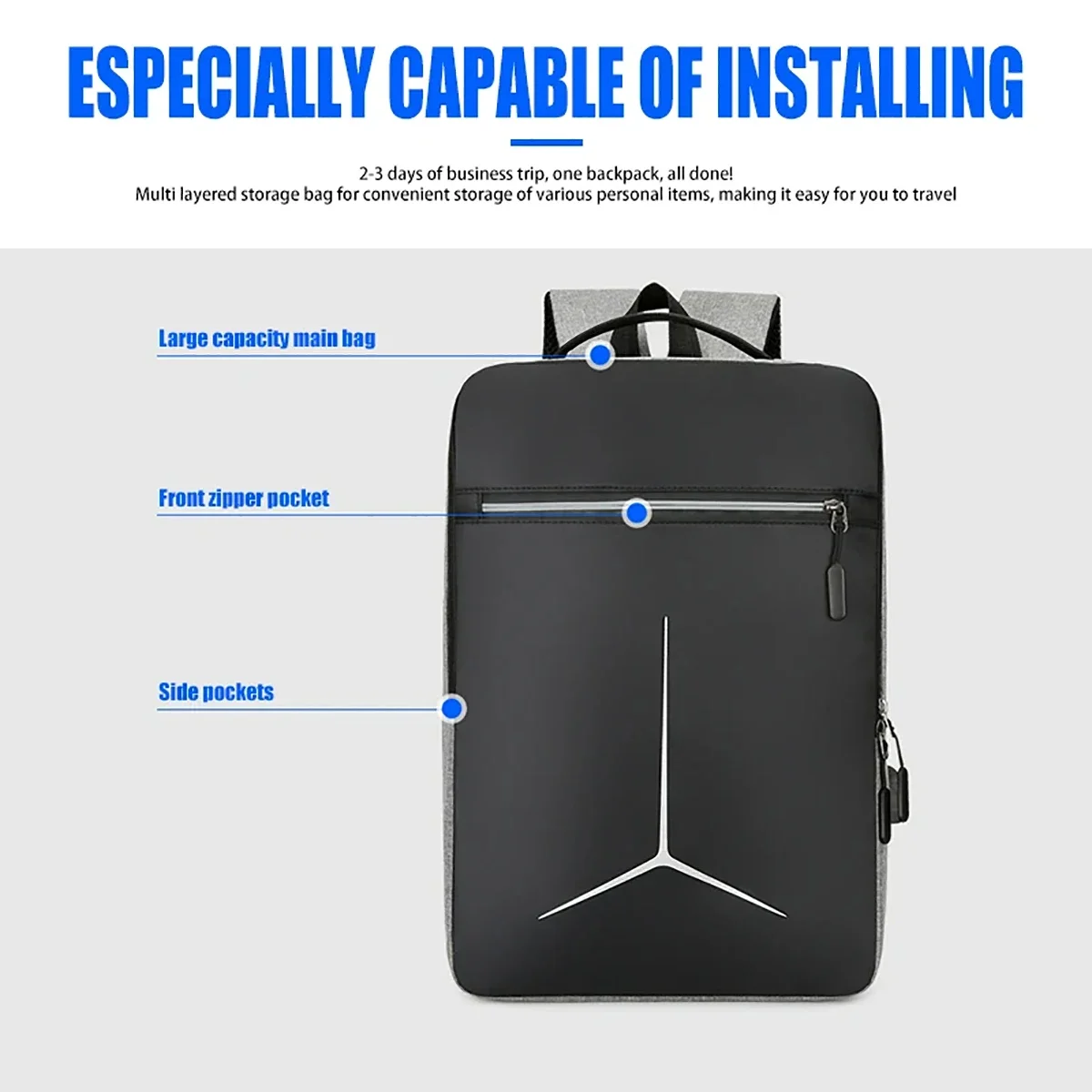 패션 도난 방지 USB 방수 하드 EVA 노트북 백팩  - Travel Backpack Anti Theft 리뷰 및 가격